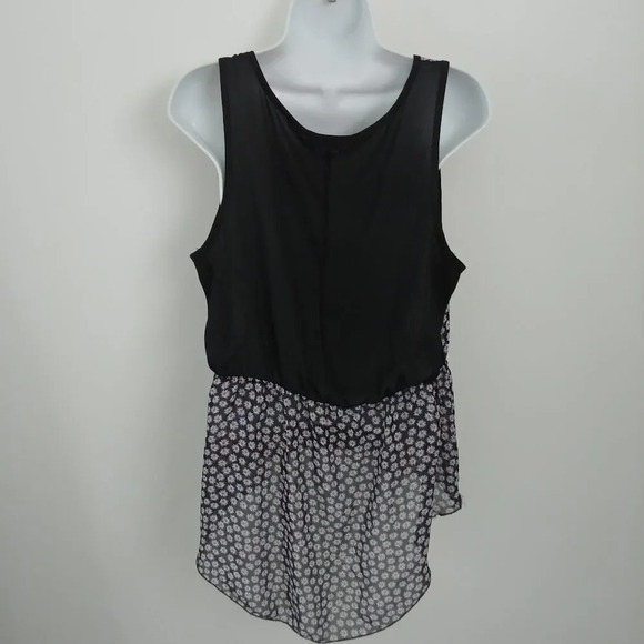 Smart Set Semi-Sheer High-Low Sleeveless  Blouse, M - Picture 4 of 5